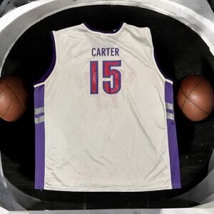 Raptors #15 Carter White Jersey